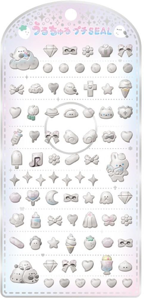 くるりページ Amazon | クラックス CRUX うるちゅる プチシール ホワイト ぷっくり